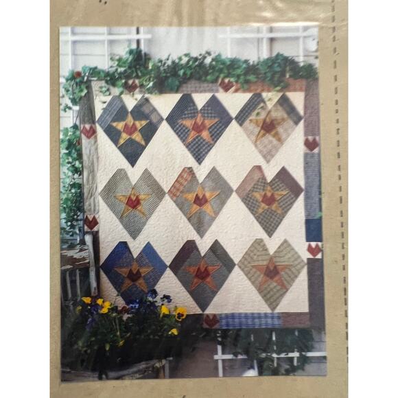 quilt pattern hearts & stars country - Picture 2 of 5